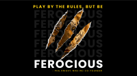 Be ferocious Facebook Event Cover