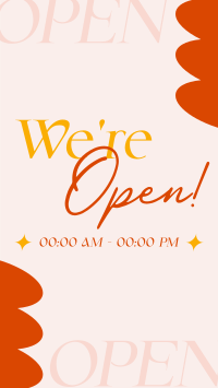 We're Open Now Facebook Story Design