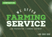 Trustworthy Farming Service Postcard