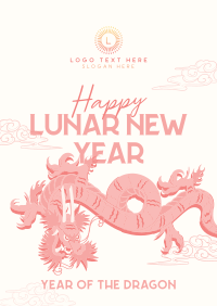 Lunar Year Chinese Dragon Poster