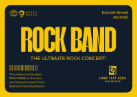 Minimalist Rock Band Postcard Design