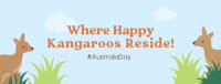 Fun Kangaroo Australia Day Facebook Cover