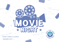 Movie Night Tickets Postcard Design