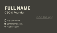 Minimalist Company Wordmark Business Card