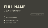 Minimalist Company Wordmark Business Card Design