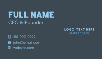 Blue Business Wordmark Business Card