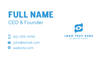 Blue Stylized Eye Business Card Design