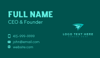 Paper Plane Business Card example 1