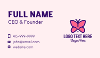 Pink Butterfly House Business Card Design