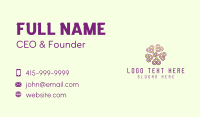 Circuit Violet Flower Business Card Design