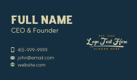 Cursive Hipster Wordmark Business Card Design