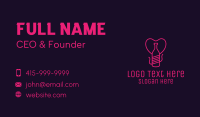 Pink Heart Bottle Liquor Business Card