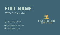 Fast Logistics Letter Business Card