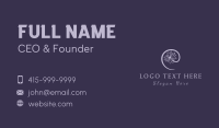 Violet Flower Letter E Business Card