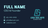 Neon Retro Gaming Number 6 Business Card