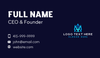 Technology Digital Letter AA Business Card Design