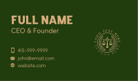 Attorney Justice  Scales Business Card