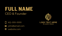 Gold Crypto Letter H Business Card Design