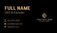 Gold Crypto Letter H Business Card