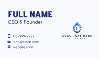 Liquid Droplet Lettermark Business Card Design