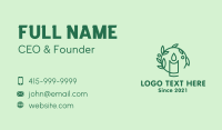 Green Natural Candle Business Card