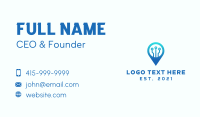 Tech Location Pin Business Card