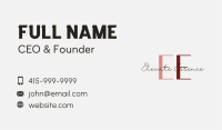 Elegant Feminine Brand Letter  Business Card