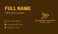 Golden Canary Outline Business Card Design