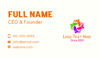 Multicolor Happy People Business Card