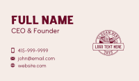 Red Home Roof Repair Business Card