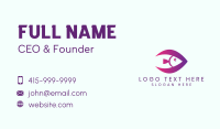 Purple Fish Animal Business Card Design