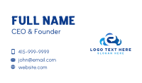 Data Cloud Letter E Business Card