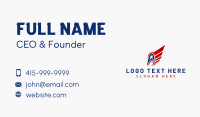 Patriotic Wing Flag Business Card