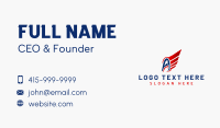 Patriotic Wing Flag Business Card Design