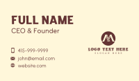 Modern Geometric Letter M Business Card