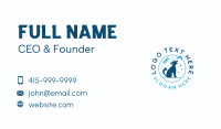 Dog Grooming Blower Business Card