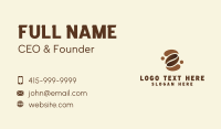 Brown Coffee Bean Business Card