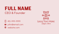 Red Rose Pattern Business Card