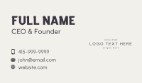 Elegant Business Lifestyle  Business Card