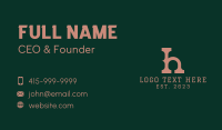 Western Letter H Business Card