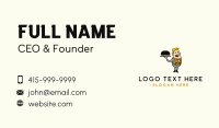 Waiter Server Mascot Business Card Design