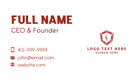 Ruby Gemstone Letter Business Card