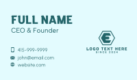 Modern Green Letter E Business Card Design