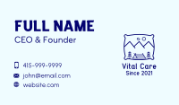 Bed Pillow Mountain Camp Business Card