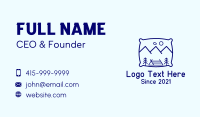 Bed Pillow Mountain Camp Business Card Design