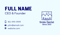 Bed Pillow Mountain Camp Business Card