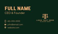 Gold Law Scale Business Card