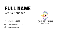 Multicolor Eye Surveillance Business Card Design