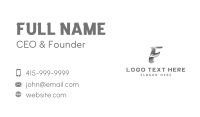 Metallic Leaf Tech Letter F Business Card