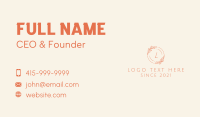 Wellness Leaf Lettermark Business Card